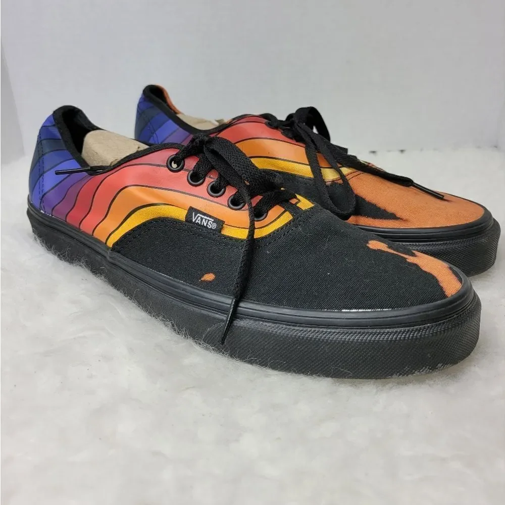 Vans Authentic Refract Black Rainbow  500714 Low Top Sneaker Shoes Size 9